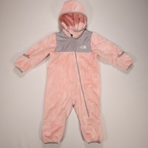The North Face Infant Oso One Piece Suit 6-12 months Pink Excellent Condition